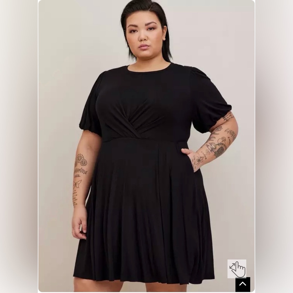 Torrid Mini Super Soft Balloon Sleeve Aline Dress